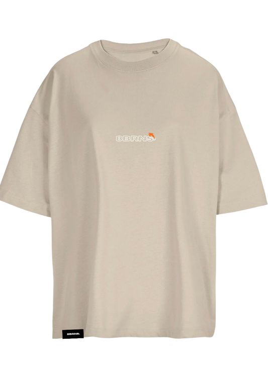 T-Shirt OverSize Beige Birds Unisex 080