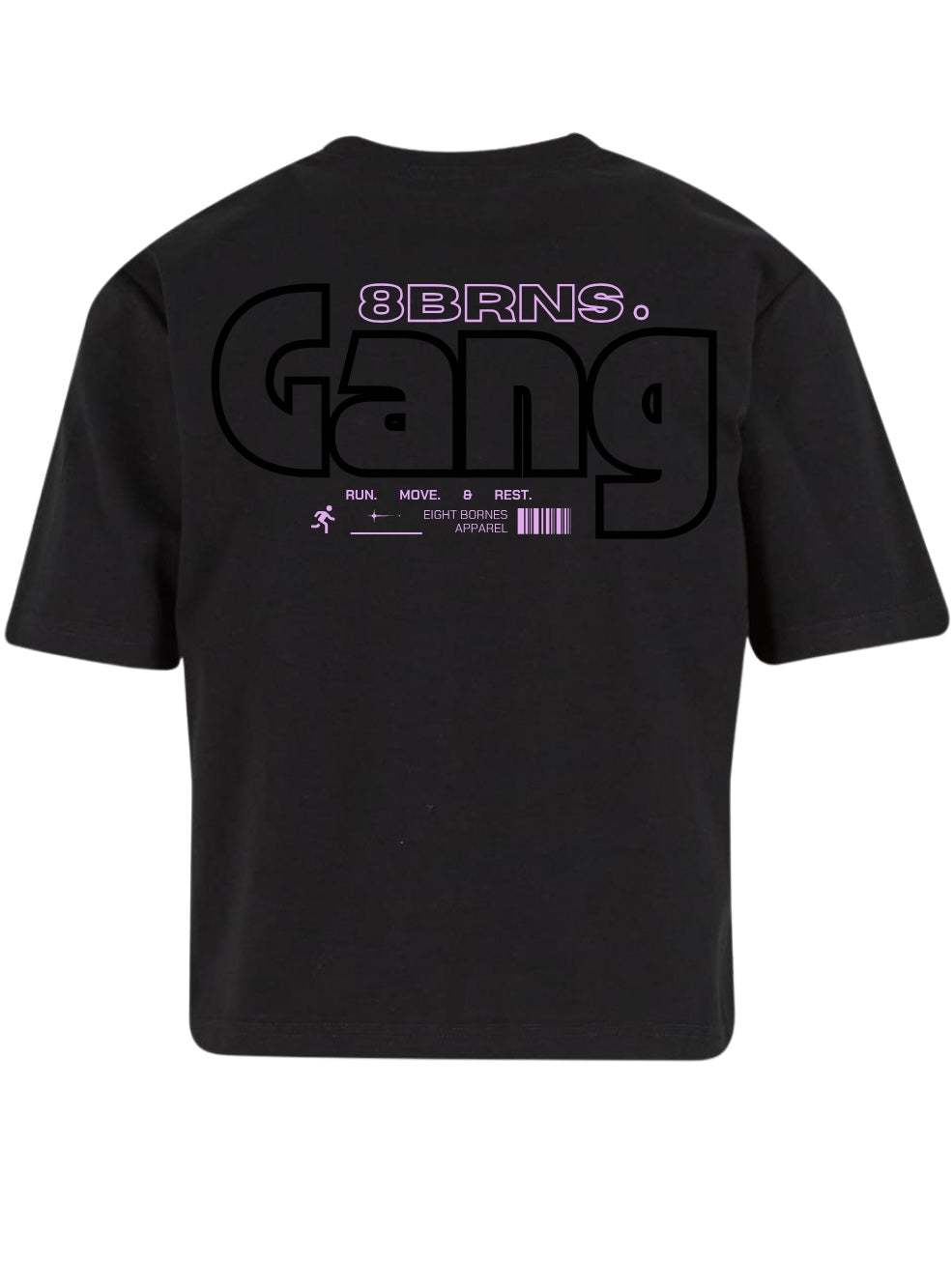 T-Shirt Crop 8BRNS Gang Black & Purple Women