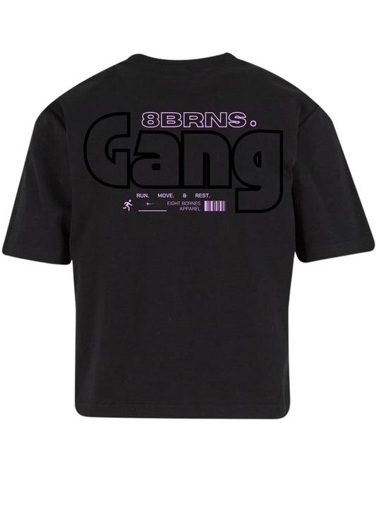 T-Shirt Crop 8BRNS Gang Black & Purple Women