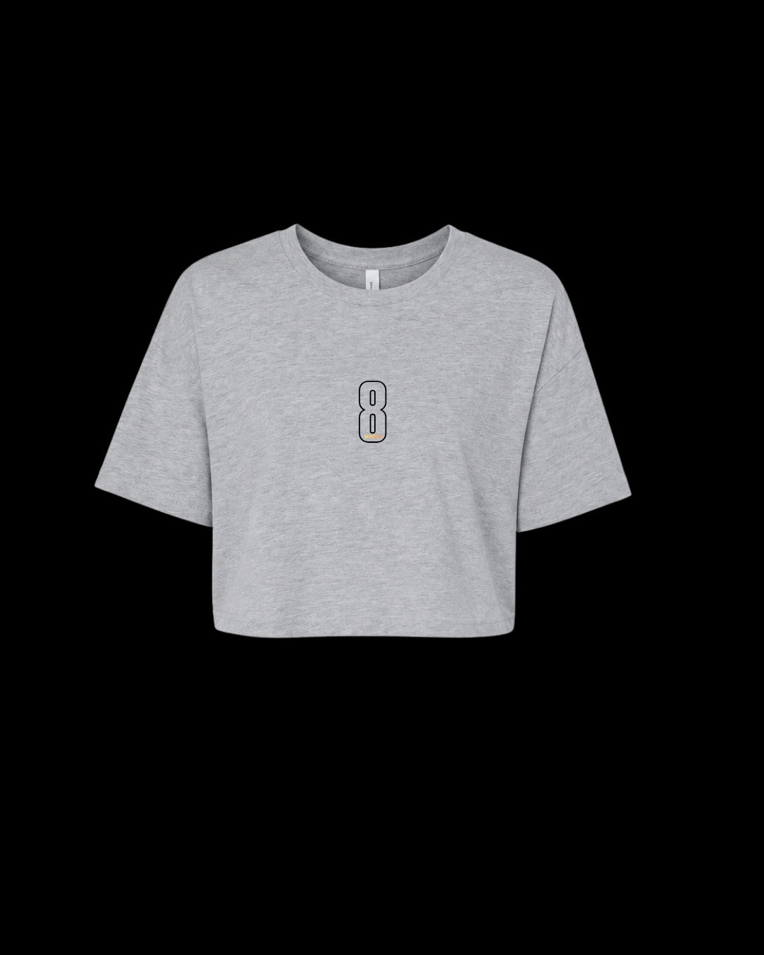 T-Shirt Crop Top Gris Hola Amor SUMMER