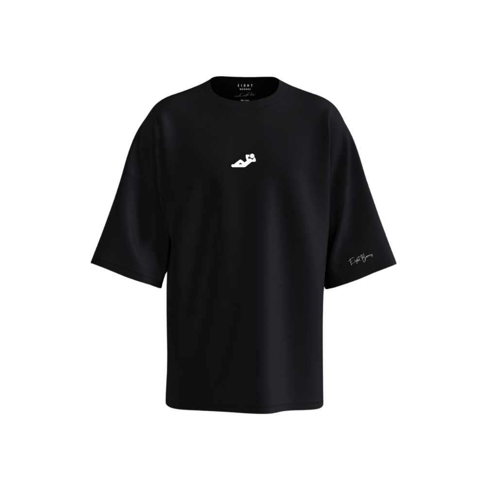 T-Shirt OverSize Rest Day Noir Unisex 002