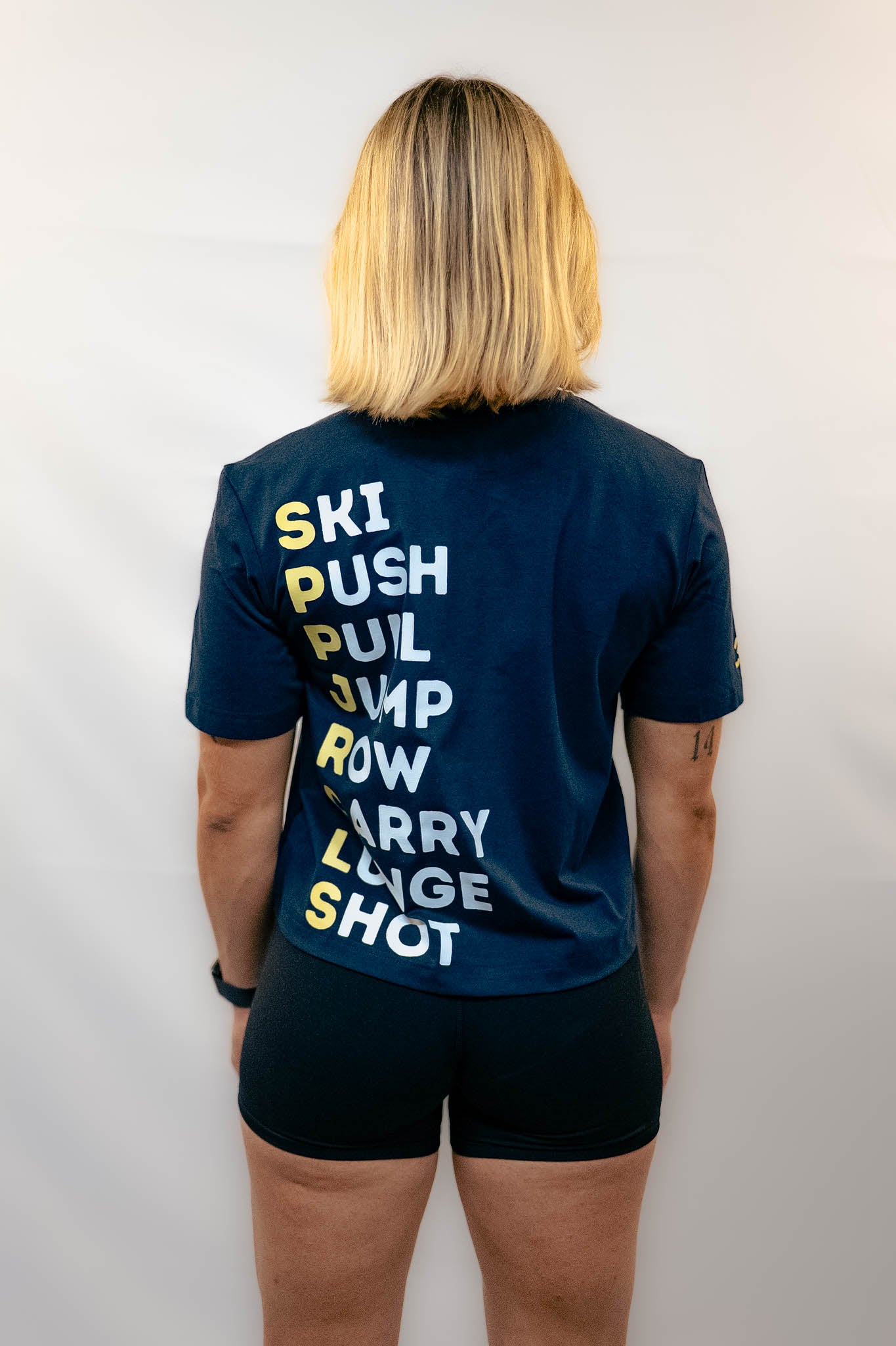 T-Shirt Crop Women Marine 8MOOV 044