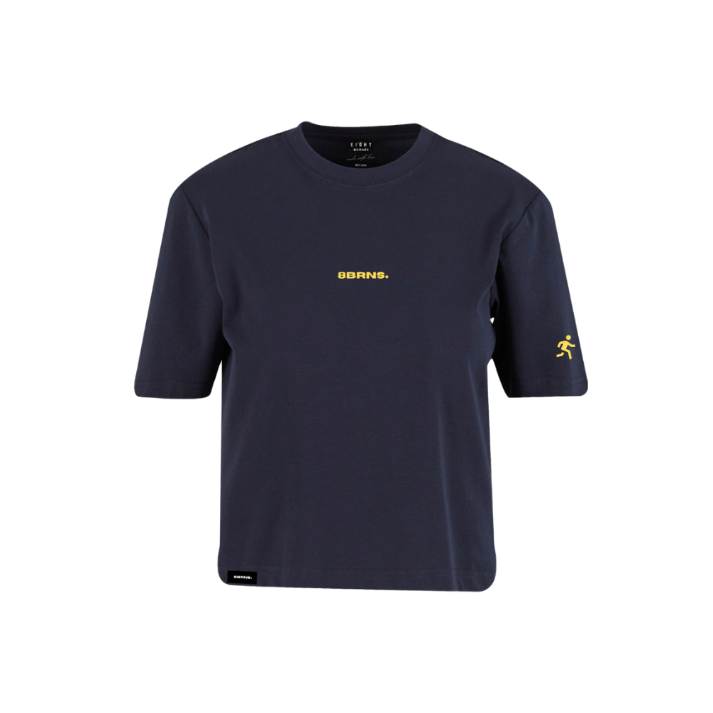 T-Shirt Crop Women Marine 8MOOV 044