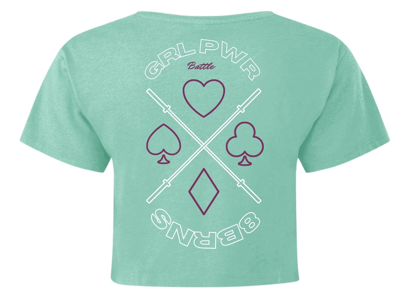 T-Shirt Crop Top Jade Girl Power Battle