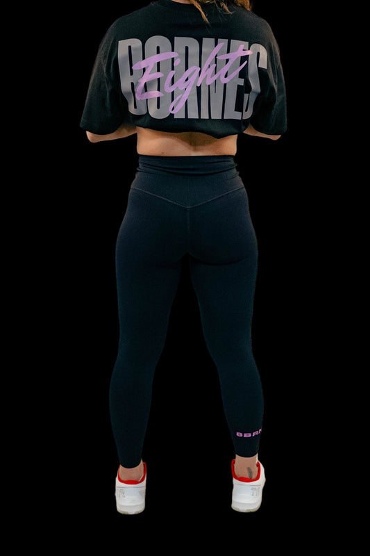 Legging Noir Pink Logo