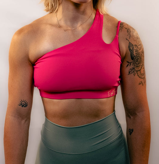 Brassière design asymétrique Rose 059