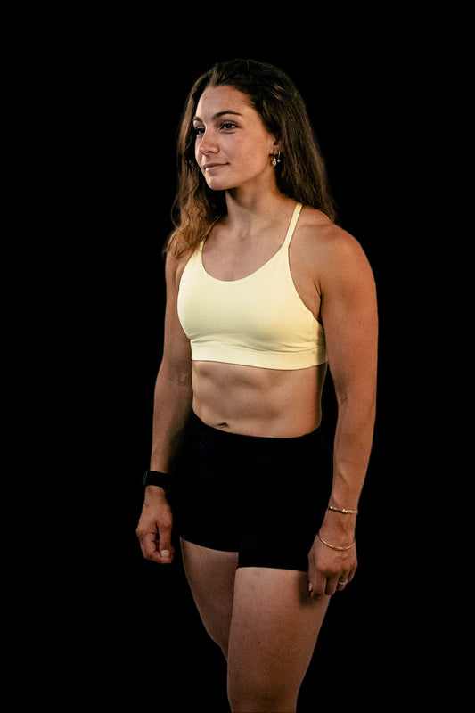 Brassière dos croisé Jaune 063