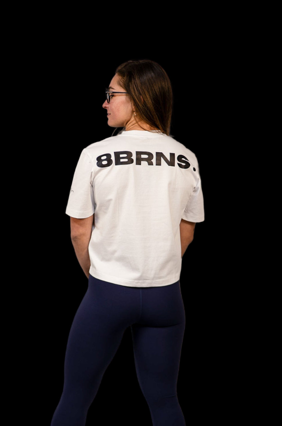 T-Shirt Crop White Back to B. Women