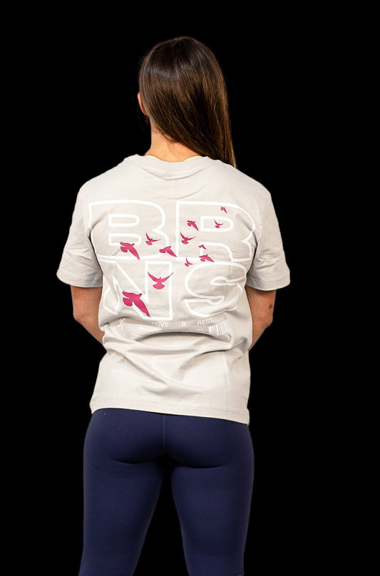 T-Shirt Oversize Pink Bird Women