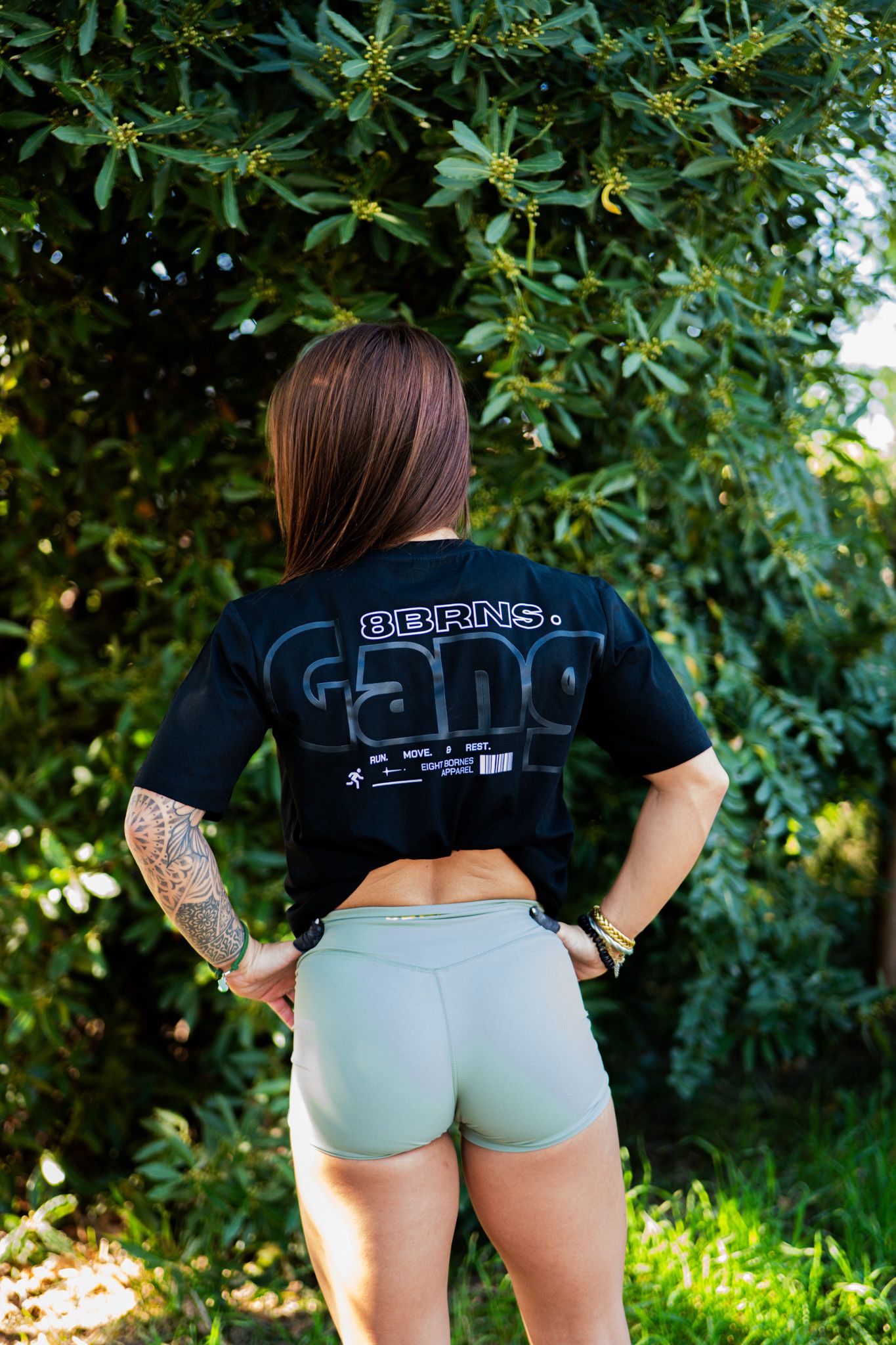 T-Shirt Crop 8BRNS Gang Black & Purple Women