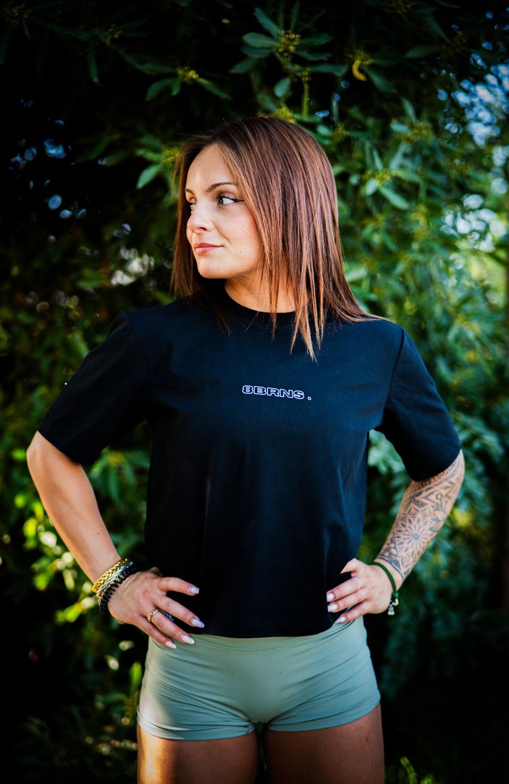 T-Shirt Crop 8BRNS Gang Black & Purple Women