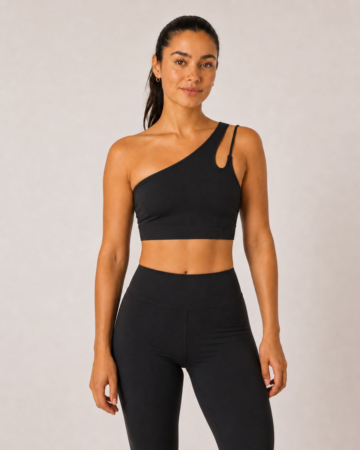 Brassière design asymétrique Noir
