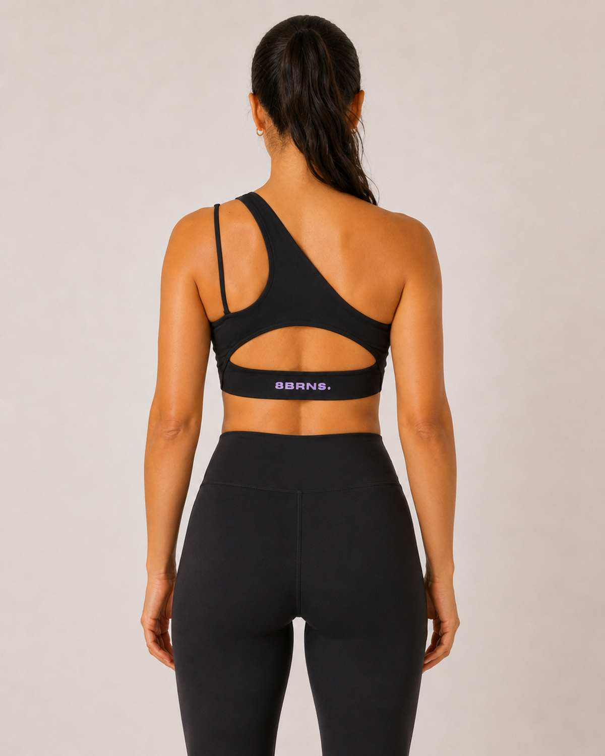 Brassière design asymétrique Noir