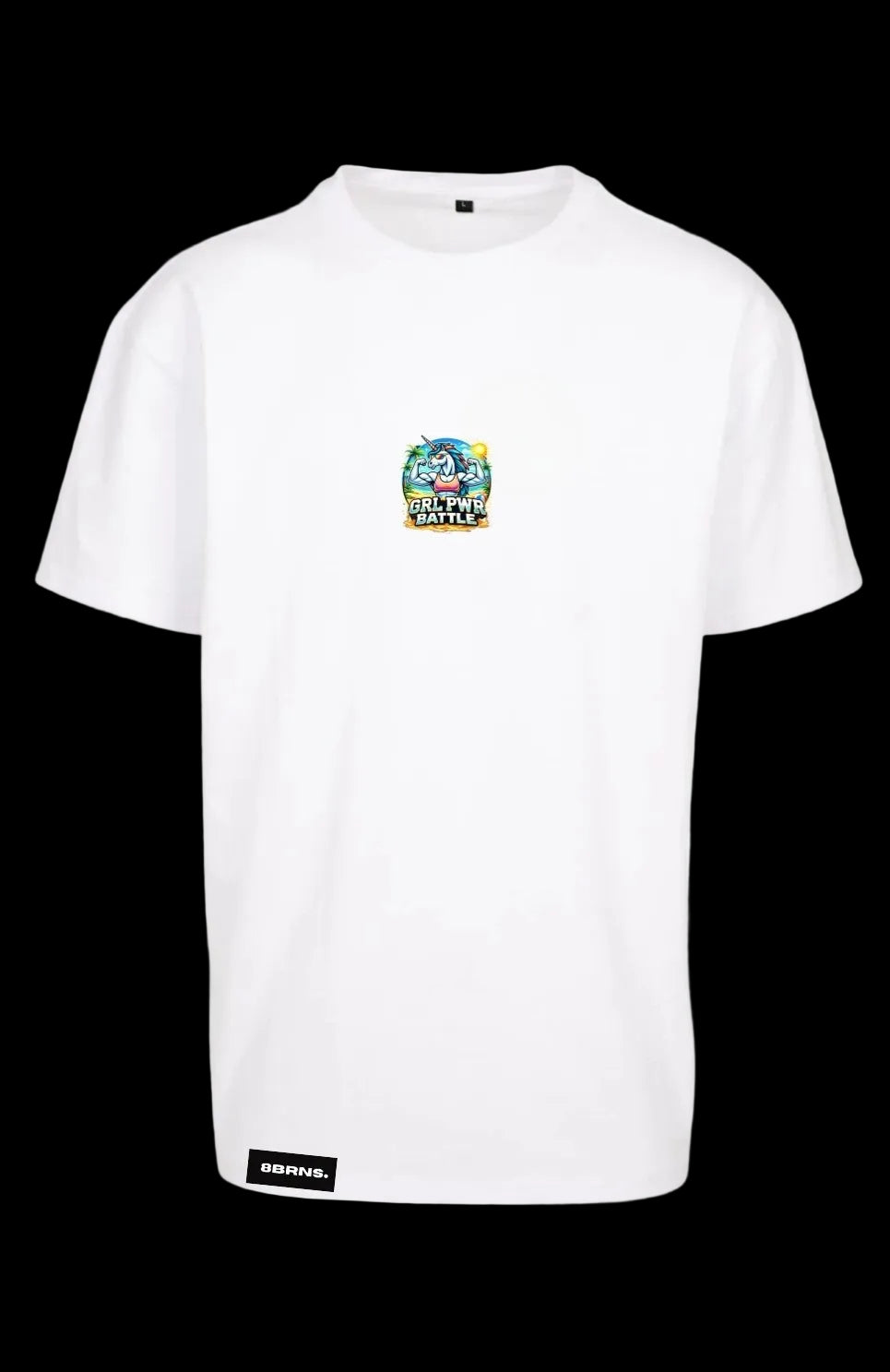 T-shirt Heavy OverSize Blanc Unisexe Girl Power Battle