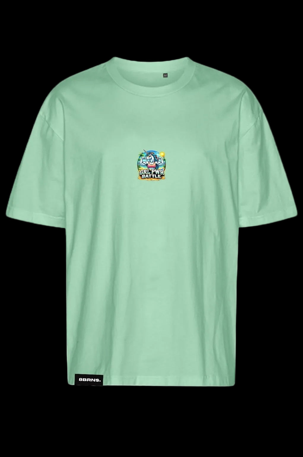 T-shirt Heavy OverSize Jade Unisexe Girl Power Battle