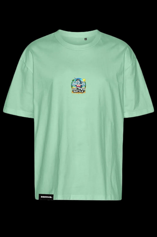 T-shirt Heavy OverSize Jade Unisexe Girl Power Battle