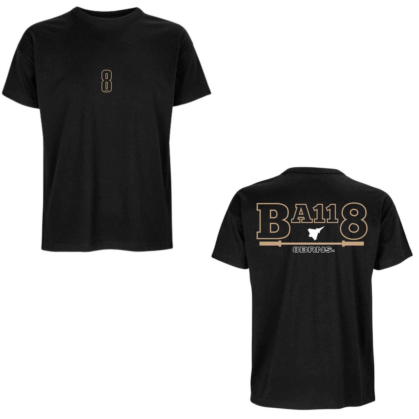 T-Shirt BA118 Black & Sand men