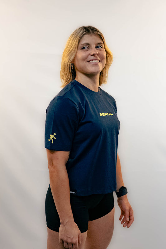 T-Shirt Crop Women Marine 8MOOV 044