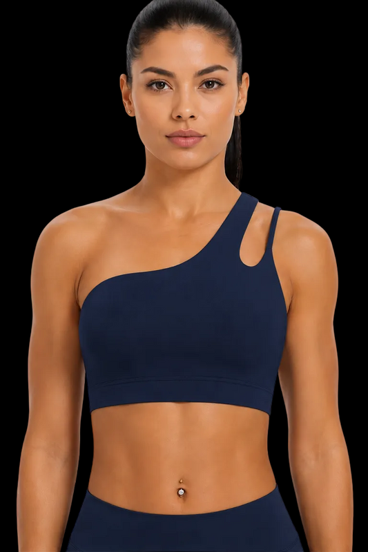 Brassière design asymétrique Bleu Marine