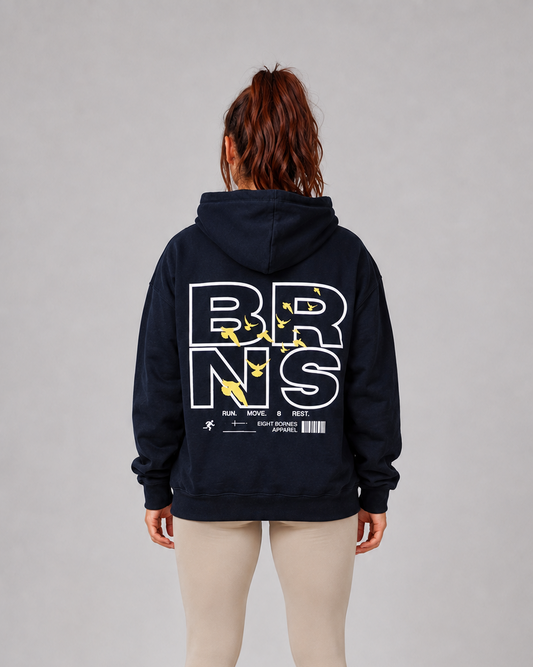 Sweat à capuche Birds Marine Unisex