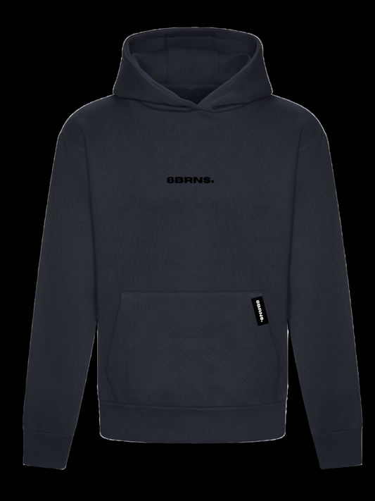 Sweat à capuche brodé Bleu Marine Unisexe