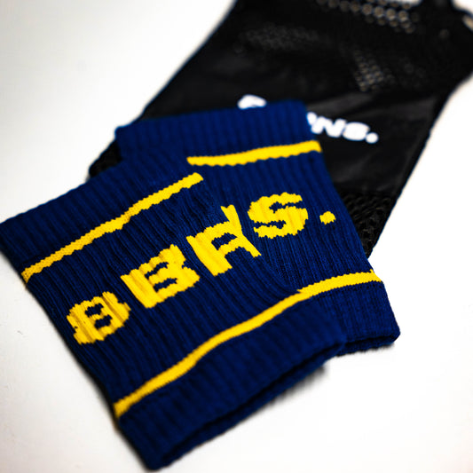Wrist Band 8BRNS Navy & Yellow