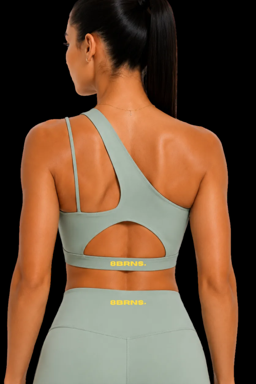 Brassière design asymétrique Vert Sauge