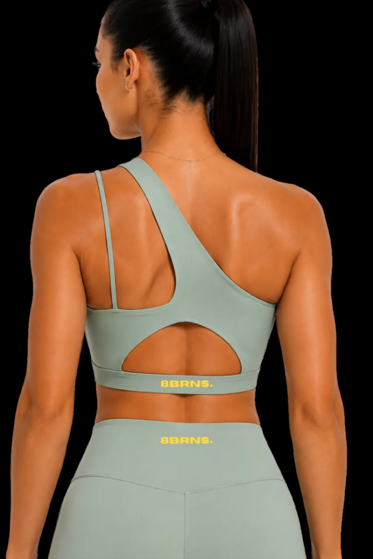 Brassière design asymétrique Vert Sauge