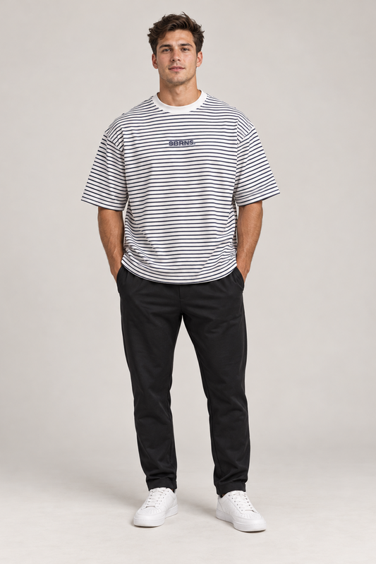 Marinière Oversize Unisexe Noir & Blanc