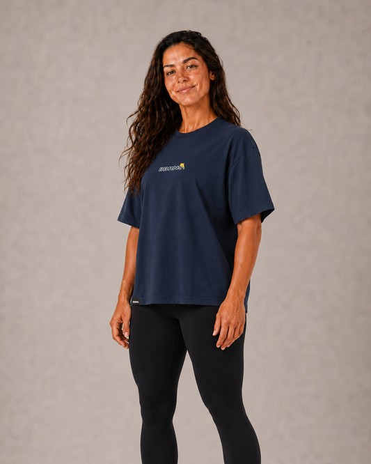 T-Shirt Boxy birds Marine Women