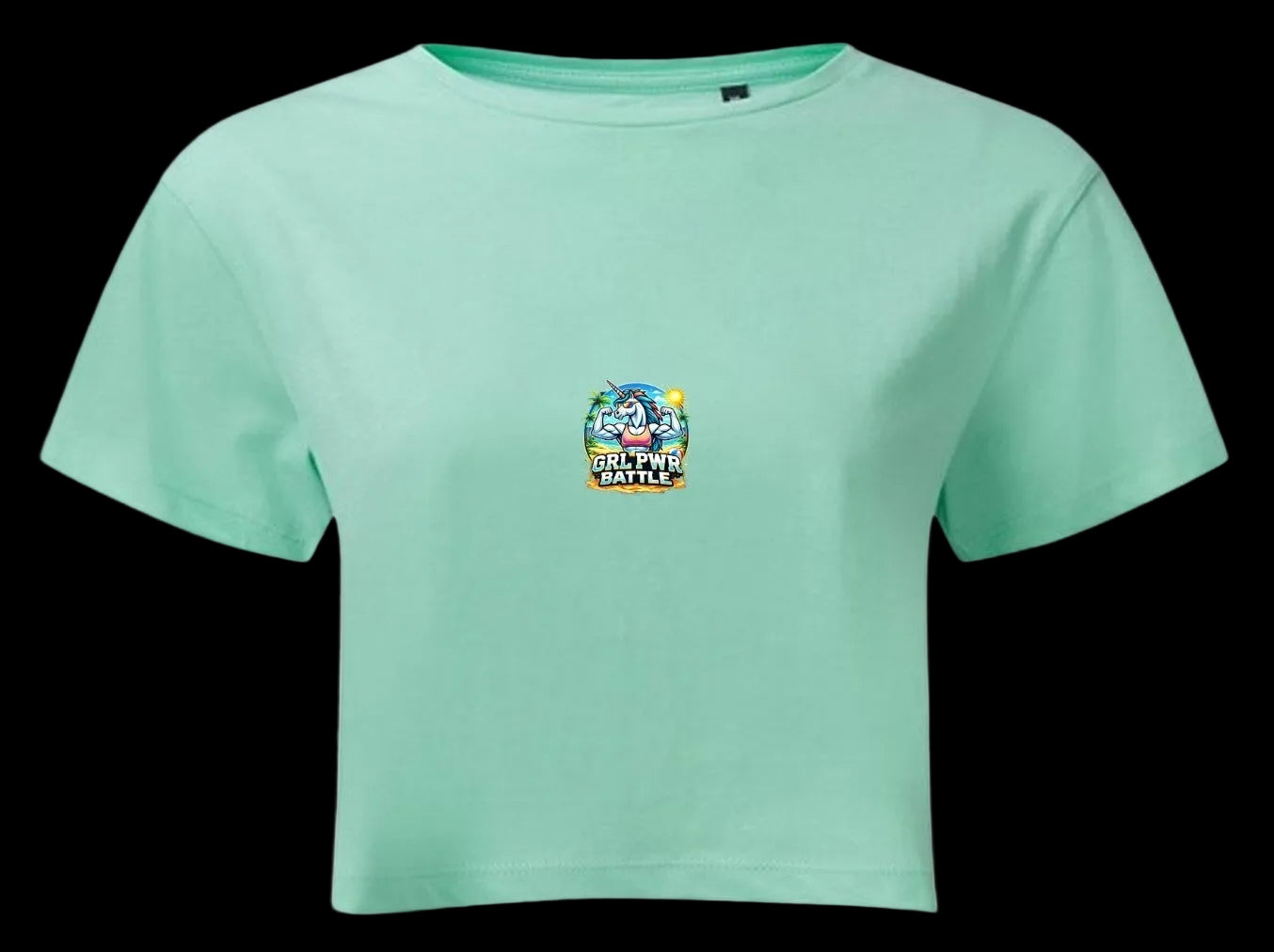 T-Shirt Crop Top Jade Girl Power Battle