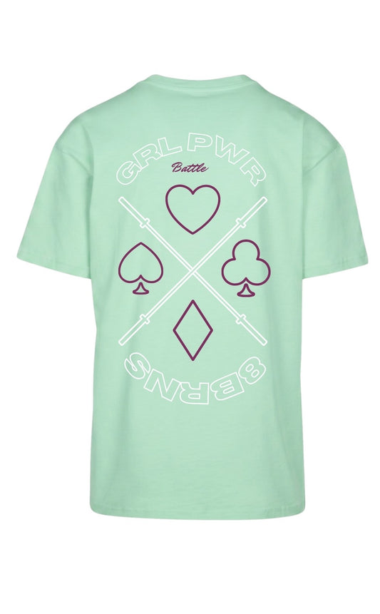 T-shirt Heavy OverSize Jade Unisexe Girl Power Battle
