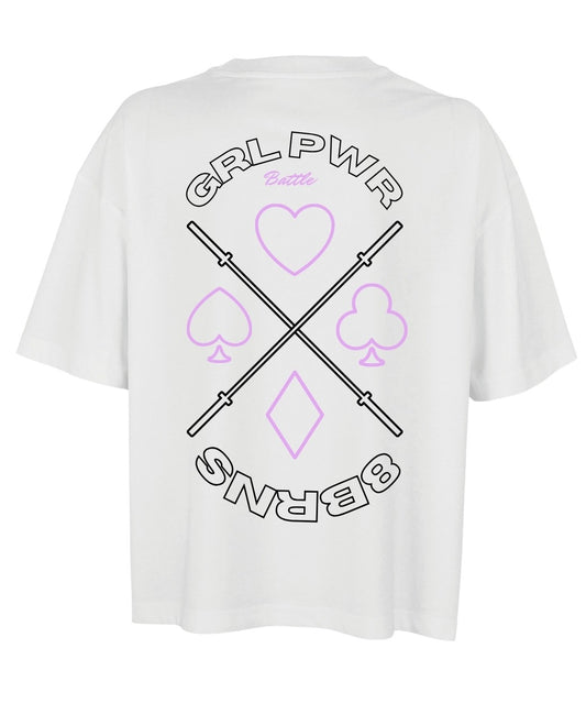 T-Shirt Boxy Women Girl Power Battle