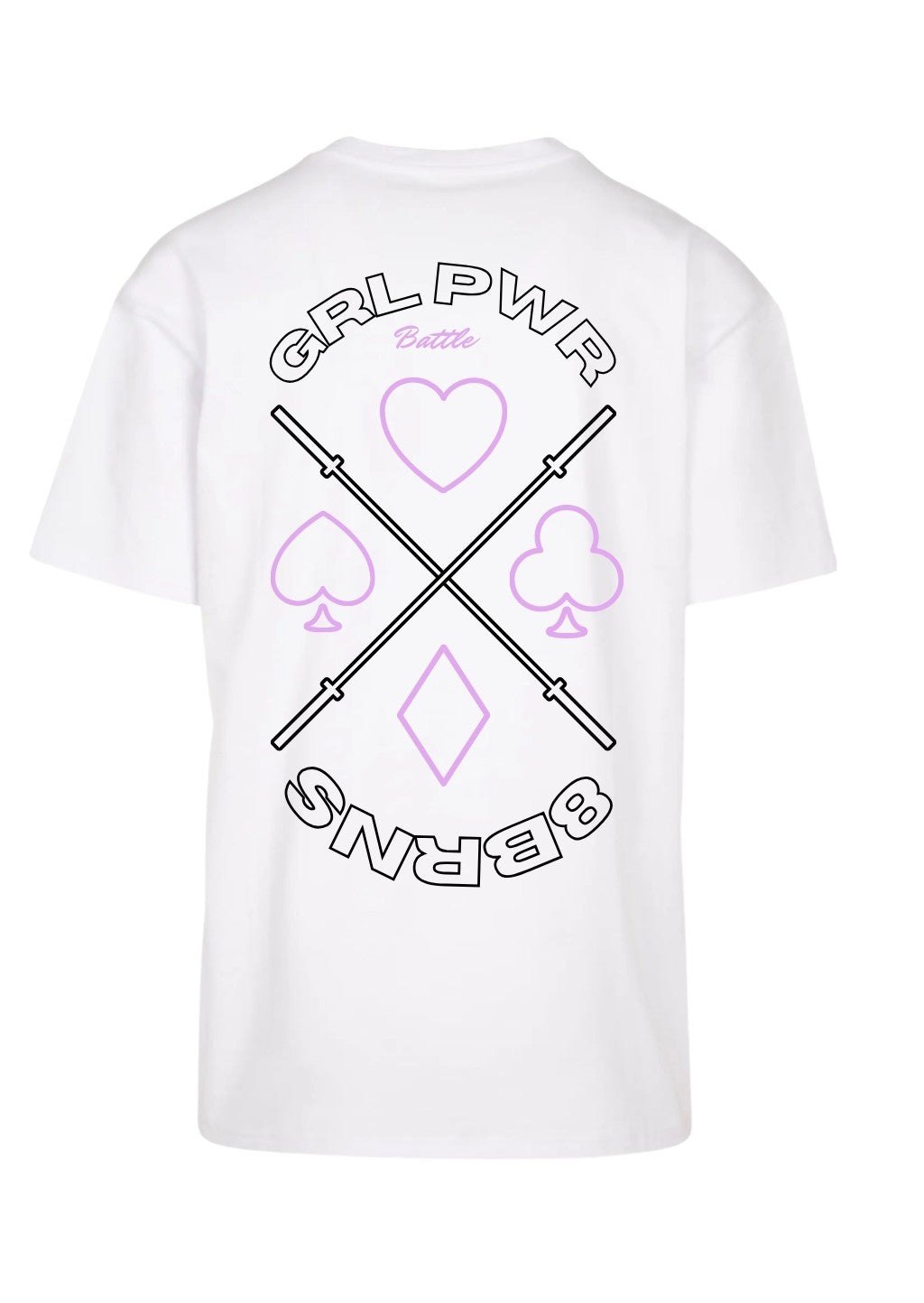 T-shirt Heavy OverSize Blanc Unisexe Girl Power Battle